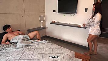 Huge Tits Ass Curvy Latina Nurses Shy Guy With Passionate Care!