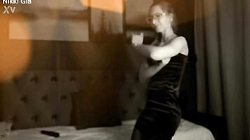 Blonde Dances Teasingly in Tight Sexy Dress
