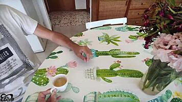 wanna see this busty italian gardener paid with hot spanish blowjob and more?
