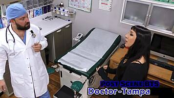 Dr Tampa Gives Selena Sativa University Entrance Physical!