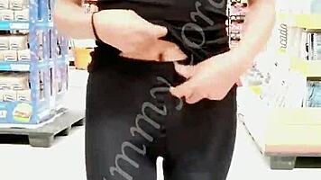 mexican crossdresser heats boyfriend in see-through leggings shopping