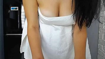 Teen Webcam Striptease Teases Boobs and Curves Seductively