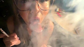 brazilian bbw curvy big natural tits submissive licks huge cock backstage