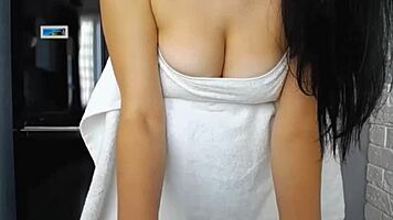 Teen Webcam Striptease Teases Boobs and Curves Seductively