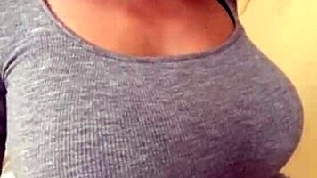 Mature Woman Flaunts Her Massive Natural Tits