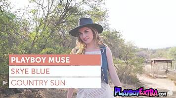 whoa bombastic blonde skye blue strips outdoor cowgirl pussy reveal 💦