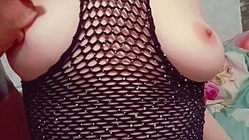 stepbrother devours my tits sucking licking biting nipples hungrily