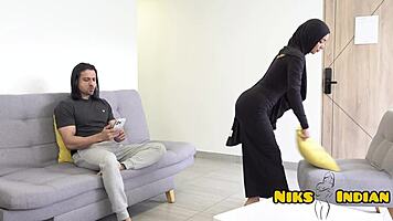 Muslim Hijabi Babe Bent Over Taking Big Cock Doggystyle Cum Dump