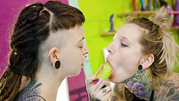 Alternative Goth Strapon Pounds Shy Petite Teen Pussy Hard