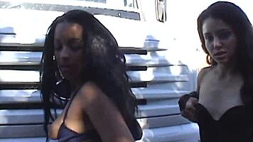 Ninfetinha blows trucker then fucks outdoor at truck stop