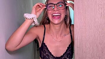 hey, wanna watch me fuck delivery stud's huge cock wildly?