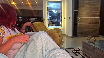 Watch me mock her while riding boyfriend's bare cock raw
