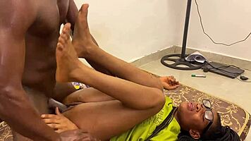 petite ebony babe rides my monster bbc raw doggystyle moaning juicy 