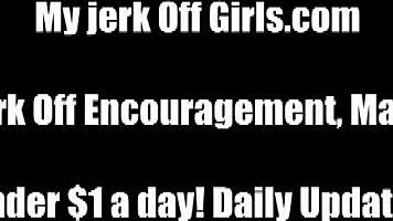 Dominant babe forces jerk off confession with femdom handjob control