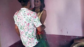 Village bhabhi screams as devar spanks juicy pussy outdoor creampie fuck