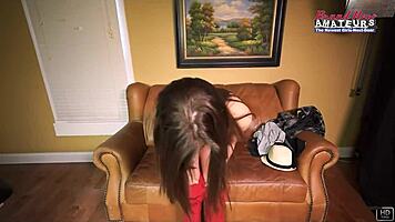 livia you tiny brunette cutie gag on that cock then swallow every passionate drop