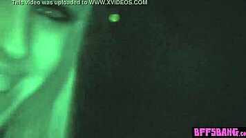 Suggestive military teen eyes monster cock for outdoor pounding