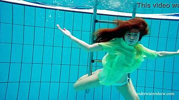 russian shy petite blonde nina mohnatka swims with tiny perky tits exposed