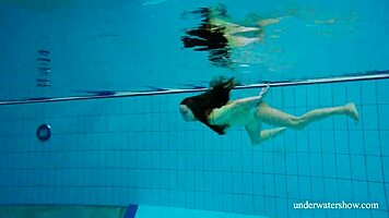 russian shy petite blonde nina mohnatka swims with tiny perky tits exposed