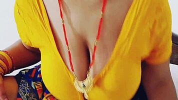 Naughty Indian bhabhi teases dever with dirty talk during wet cowgirl sex