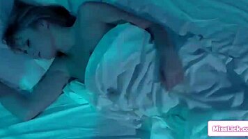 Lesbian aliens from another world experiment with oral pleasures, fingering petite pussies and ass licking in a steamy 3some fantasy.