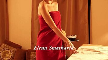 Elena Smesharki Virgin Hymen Burst in Intense Oiled Massage