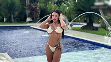 beautiful colombian michelle bunny7 fucked hard post-pool