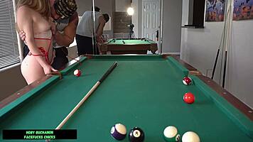 Tight Teen Kinsley Kane Bent Over Pool Table Hard Doggystyle Pounding