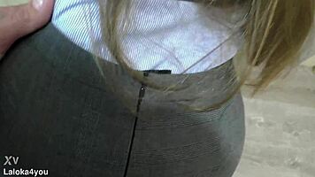 horny secretary sucks boss's huge dick at work 💦 office blowjob fun!