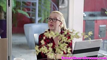 Teen lezzies GRIND pussies together while wearing sexy panties