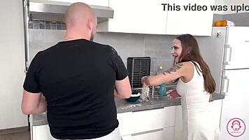 french blonde wife squirts on lover's cock in passionate missionary fuck