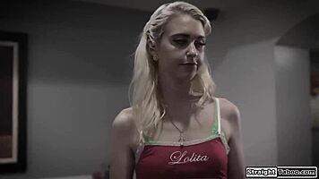 blonde teen's steamy double encounter