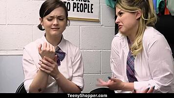Jade Valentine and Riley Reign share huge dick pounding from security guard