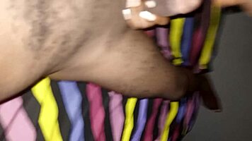 My Nigerian girlfriend tries anal stretching her tight hole