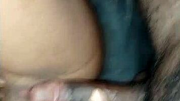 My Nigerian girlfriend tries anal stretching her tight hole