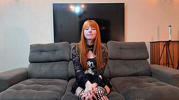 Lillithx aces the couch test with perfect redhead skills