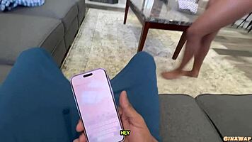 freaky petite lets grope her huge natural tits