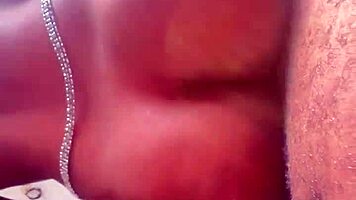 whoa look at this skinny ebony milf shaking her huge ass for cock worship!