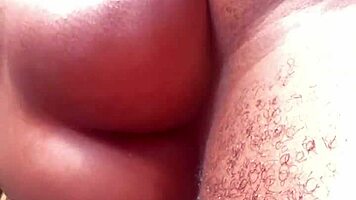 whoa look at this skinny ebony milf shaking her huge ass for cock worship!