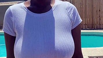 tiana grand teases huge tits before bbc missionary pounding