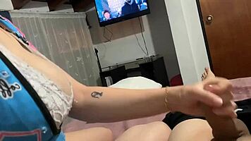 Watching movie with curvy teen gets very intense