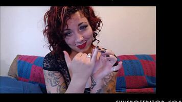 cute brunette teen humiliates you in pov style
