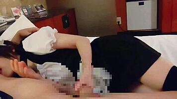 amateur cute maid gives full service with cunilingus and creampie