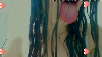 totally wet horny student taking shower and masturbation