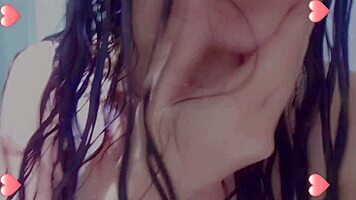 totally wet horny student taking shower and masturbation