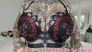 Emotional Petite Goth Model Shows Lingerie And Bikini