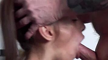 Petite Slut Gets Sloppy Deepthroat Facial