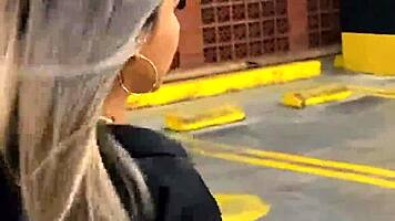 Petite Blonde Shows City Then Fucks In Car