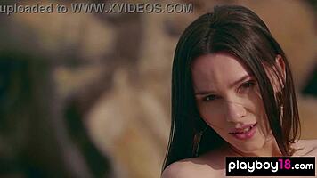Charming Ukrainian Teen Slips Out Of Her Bikini Outdoors