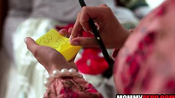 Stepmom Competes For Stepson Cock With Gf